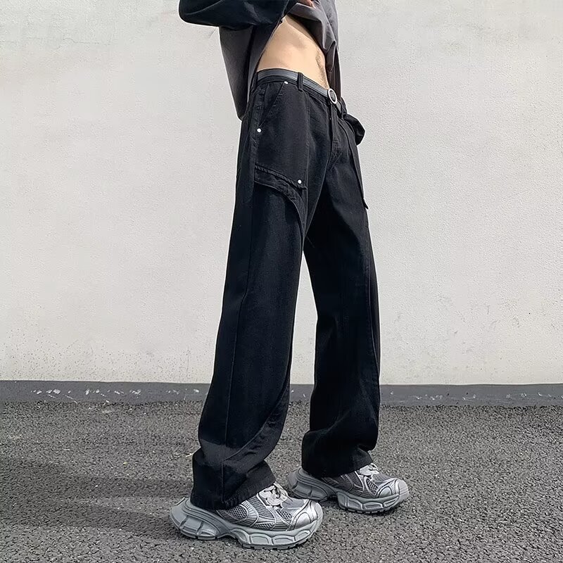 American summer jeans men's versatile design trendy fashion slim casual pants