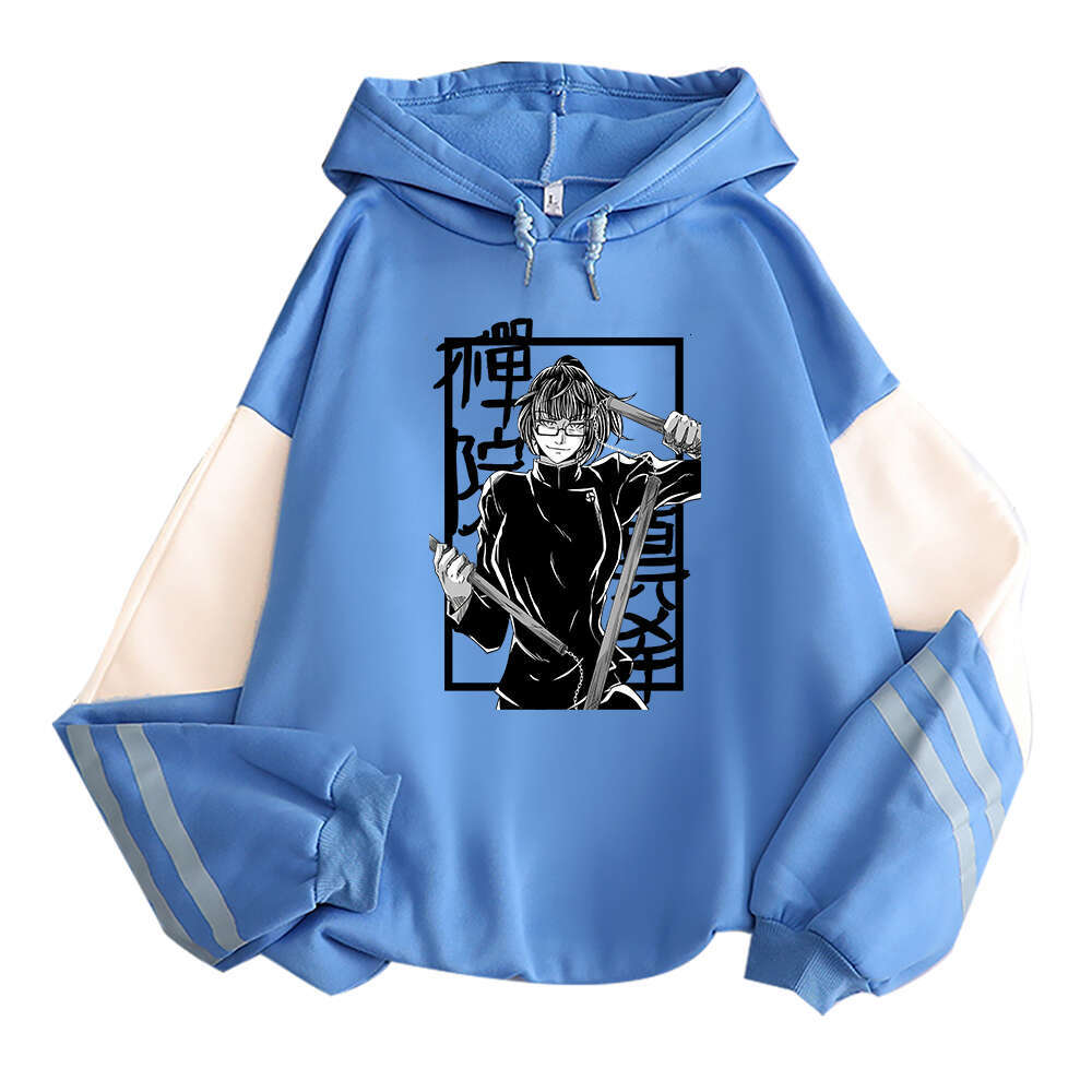 Jujutsu Japan Kaisen Plus Size Hoodies Zenin Maki Manga Anime Autumn Winter Warm Clothes Haruku Pullover Hooded Tops