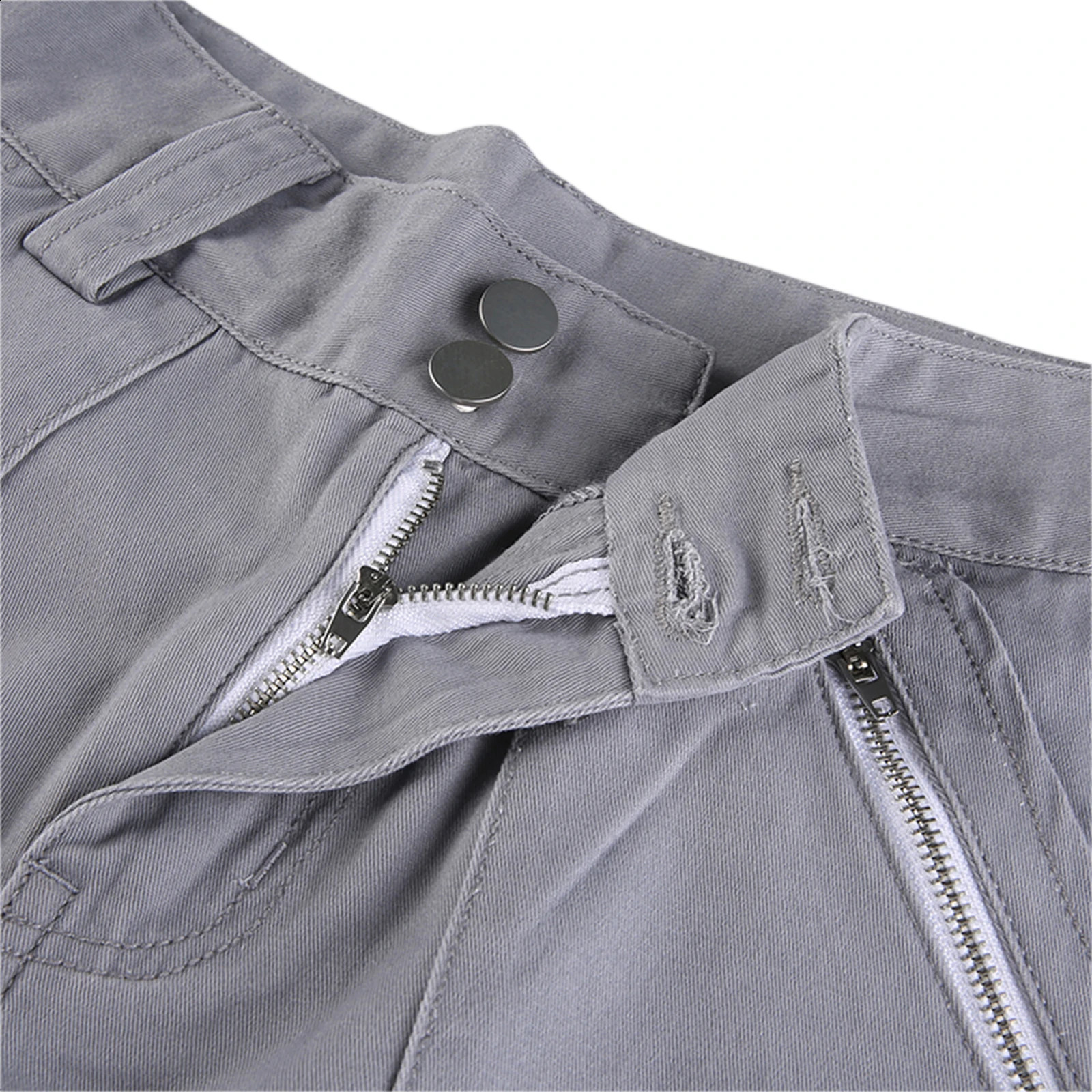 Women Denim Pants Plain Color Straight-Leg Multi-Pockets Long Jeans Ladies Street Wear Jeans Pants 240813