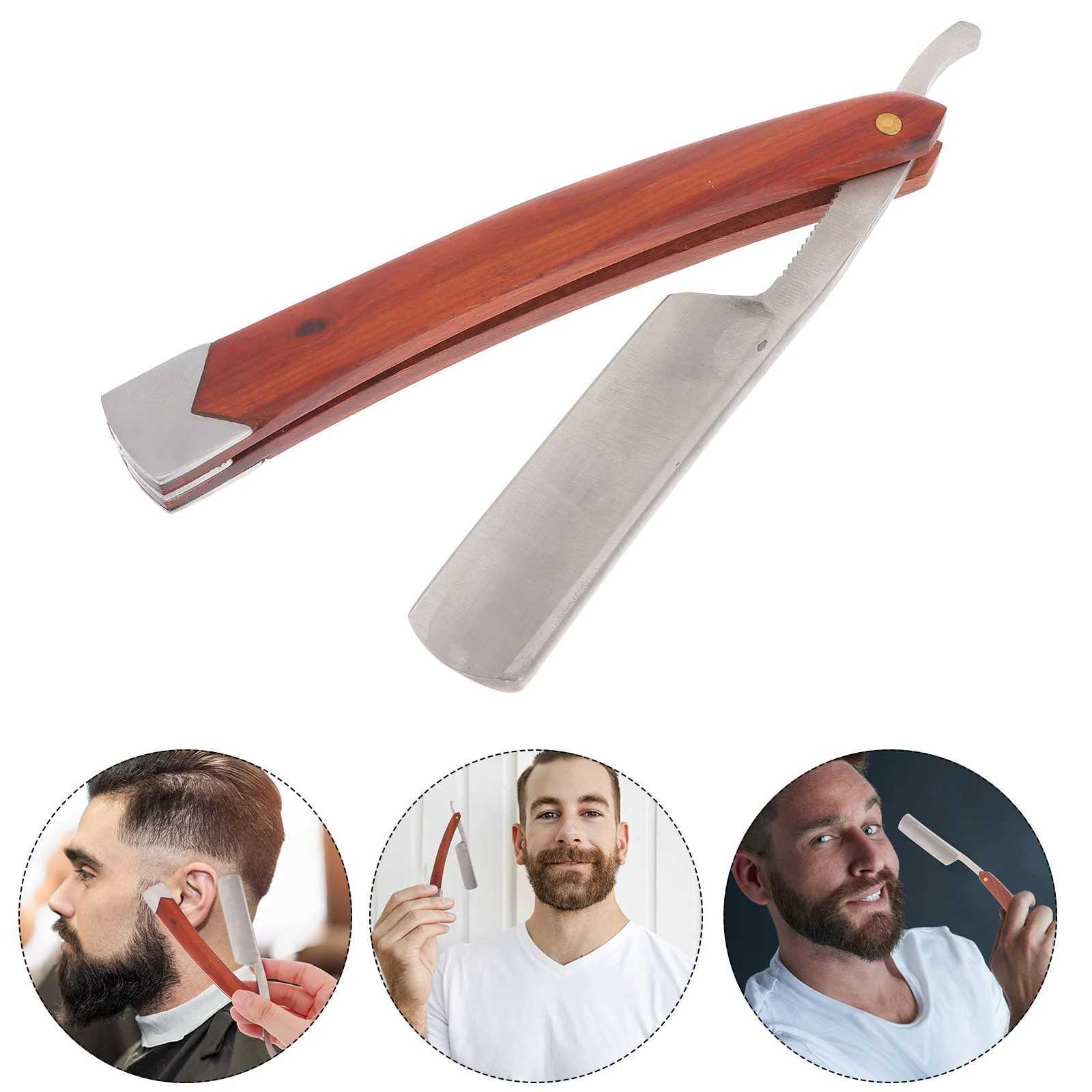 Space-saving Razor Folding Shaving Straight Barber Stainless Steel Household Short Hair ManualM240814