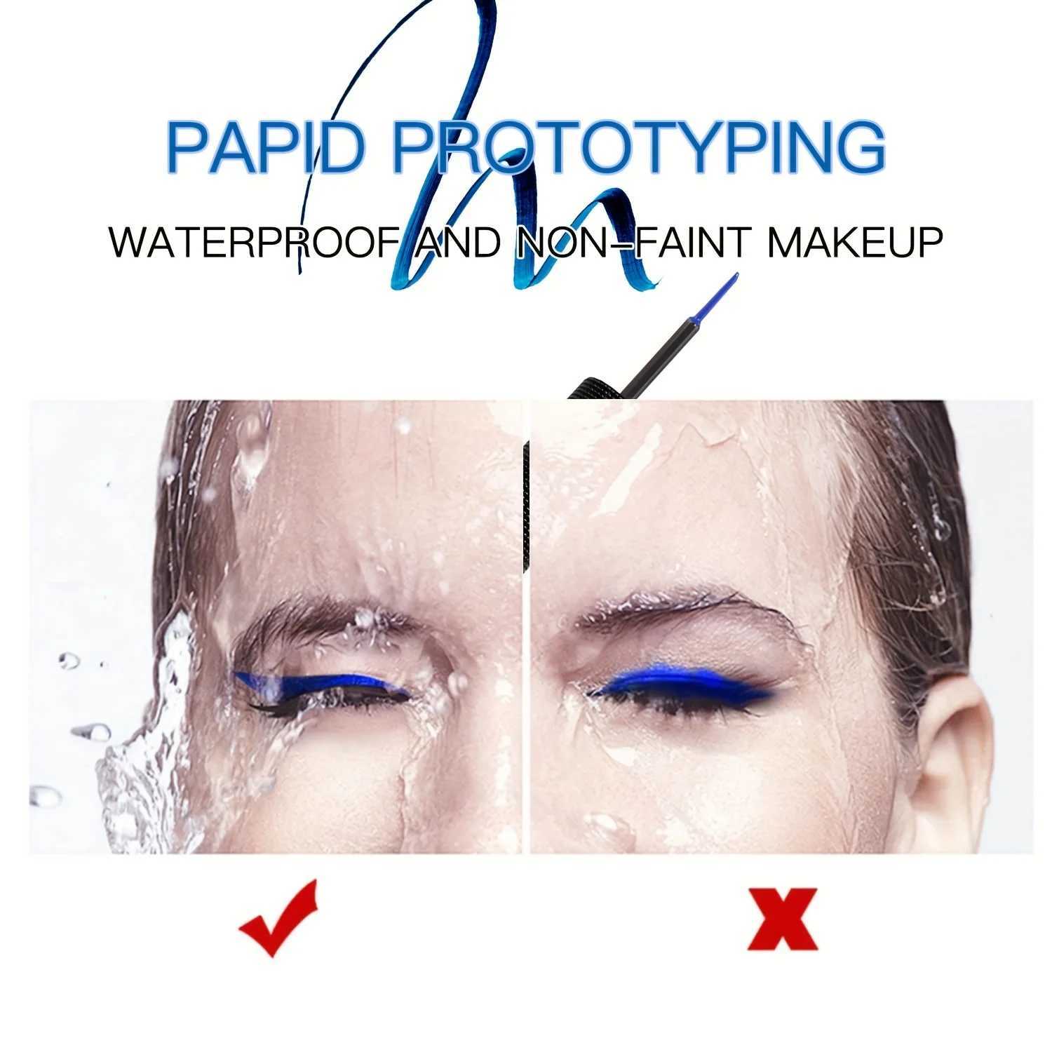 Blue Liquid Eyeliner Highly Pigmented And Waterproof Eyeliner For Intense Eye Definition 24-Hour Durable Matte Aquamarine Y240813