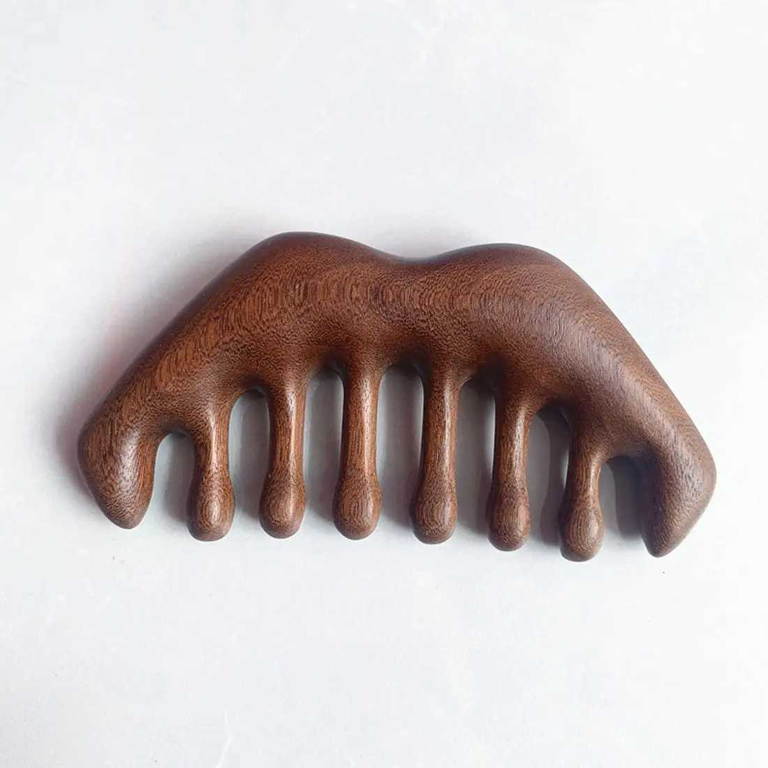 Gift Stimulus Reflexology Meridian Shaving Care Tools Wooden Massage Comb Wide Teeth Hair Comb Wooden Comb Scalp Massage W240813