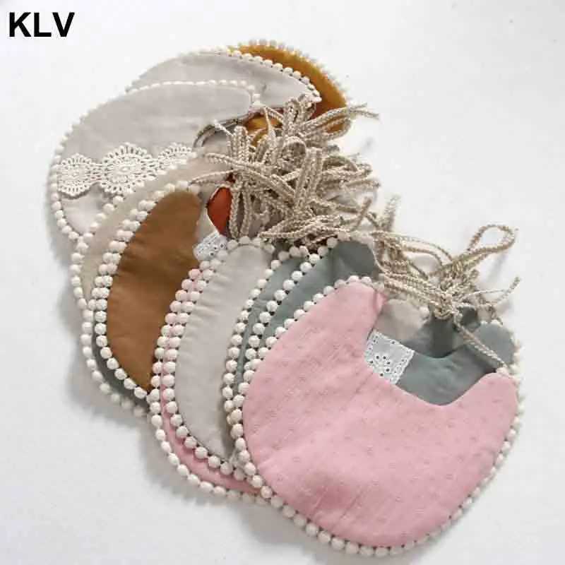 Bibs Burp Cloths Baby Tassel Saliva Towel Floral Vintage Newborn Photography Double Side Bibs Boys Girls Props Bandana Countryside Costume BurpL4812
