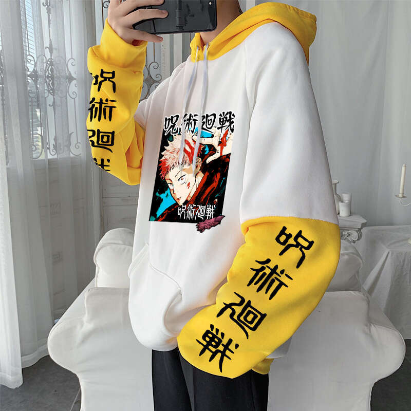Jujutsu Kaisen Unisex Haruku Japan Anime Yuuji Itadori Sweatshirt Long Sleeve Men Plus Size Autumn Winter Hoodies