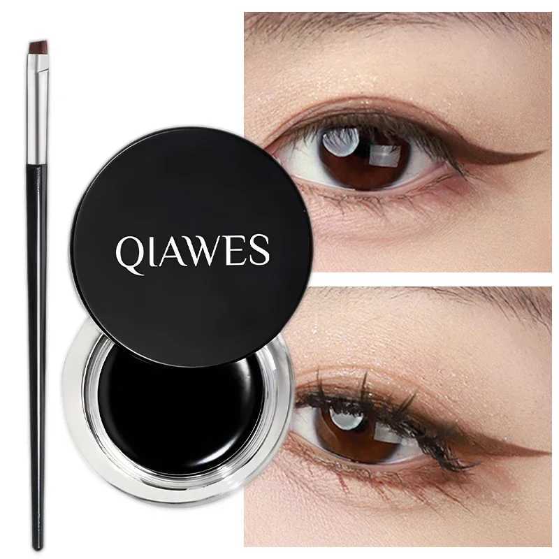 Black Brown Eyeliner Cream Waterproof Beauty Cosmetics Long Lasting Eyeliner Gel Eyeshadow Makeup Tools with Brush Set Eye Liner Y240813