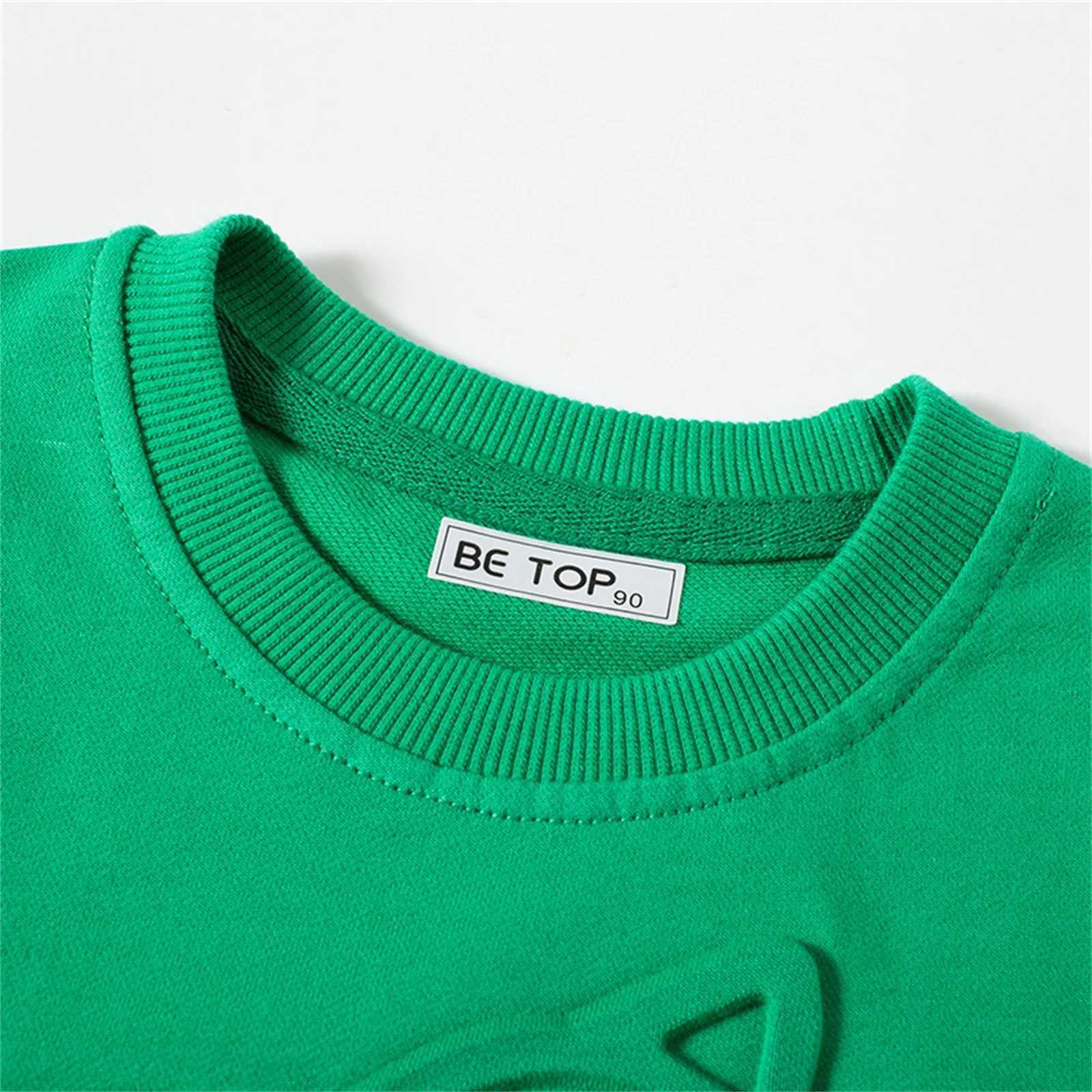 Kids Toddler Baby Girls Boys Autumn Winter Crew Neck Dinosaur Cartoon Print Cotton Long Sleeve Sweatshirt Hoodie Big Hood HoodieY240814