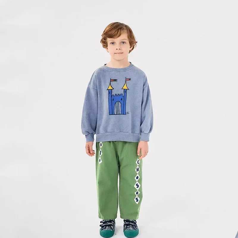 2024 New Autumn Fashion Boy Sweatshirt Cartoon Cotton Girl Hoodies Pullover Pants Set Casual Childrens Sweatshirt ClothesY240814
