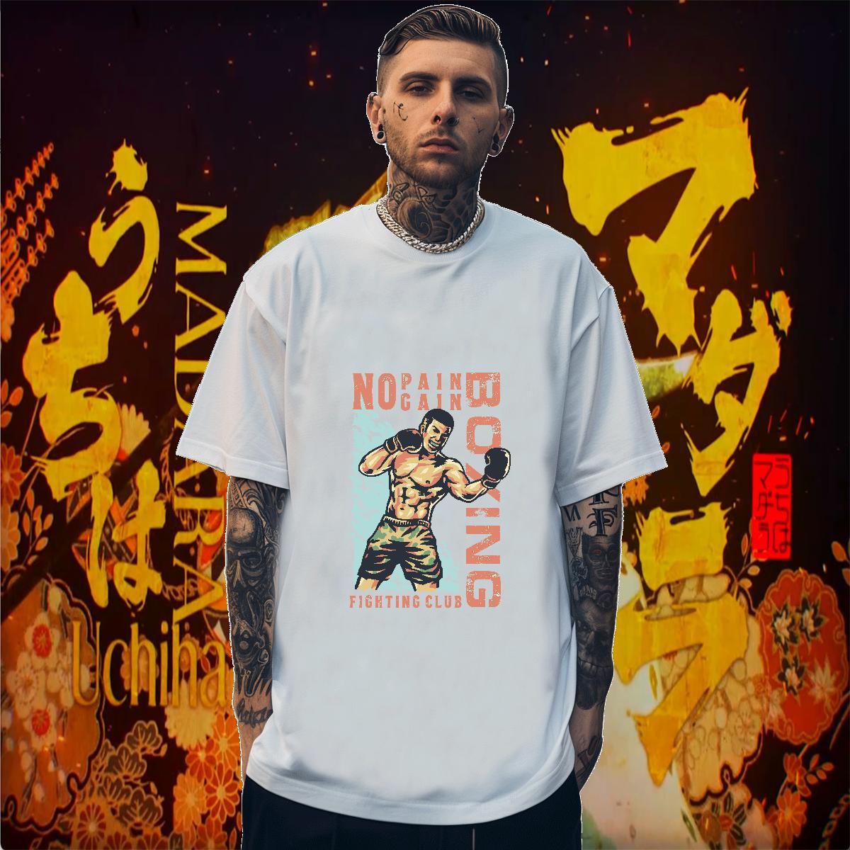 T Shirt For Man 230g Pure Cotton portrait Casual Beach Round Neck Short Sleeve Custom Printed Men Clothes T-Shirt Free Shipping Comfortable Clothings