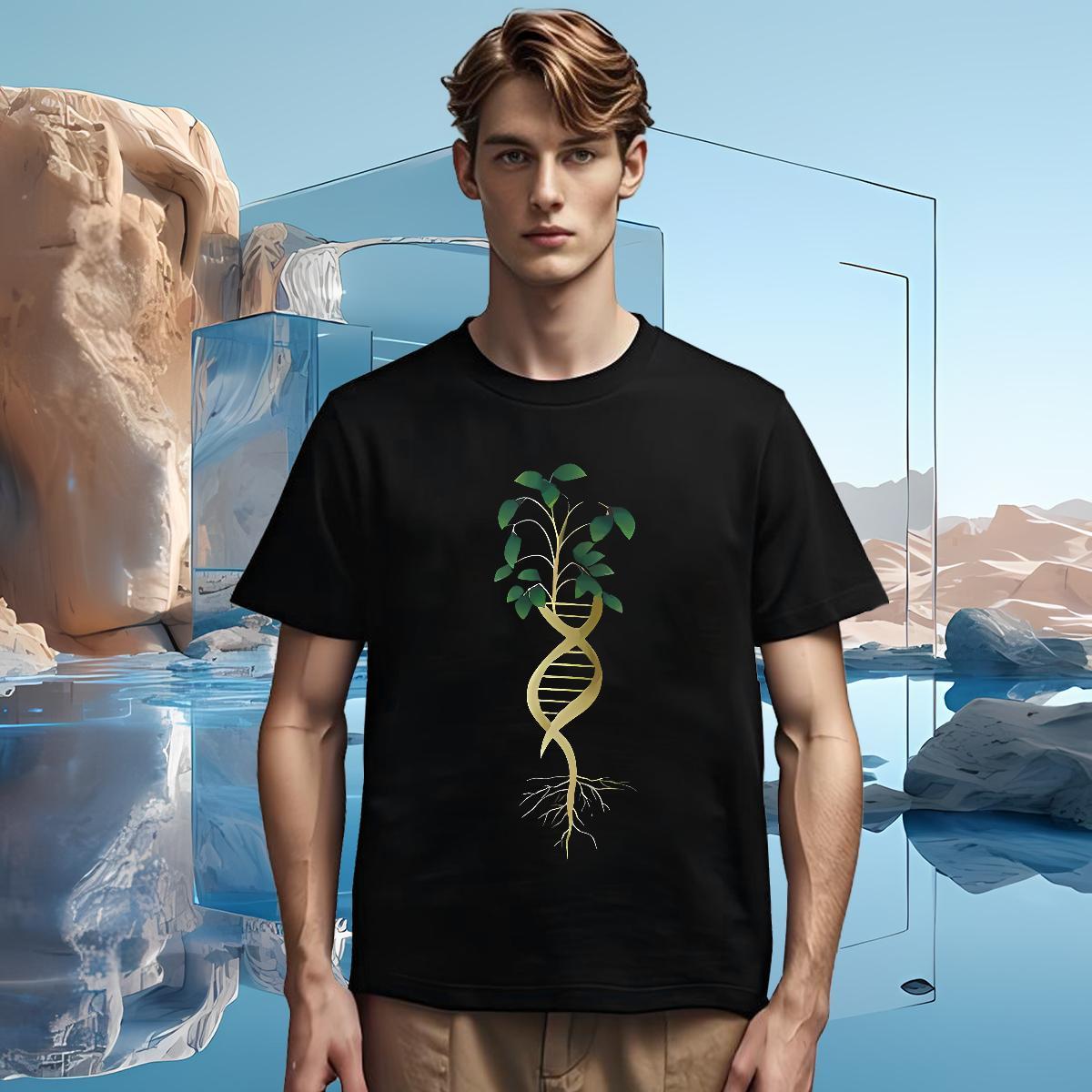 T-Shirts 230g Cotton tree Daily Outfit O Neck Short Sleeves Custom Cartoon Couples T Shirts Fashion New Cool Design Tshirts