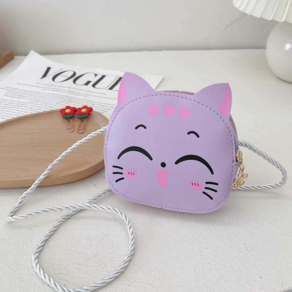 Girl Kawaii Backpack Cartoon Cat Fashion Coin Wallet Casual Small Bag Compact Childrens Day Bag W240813