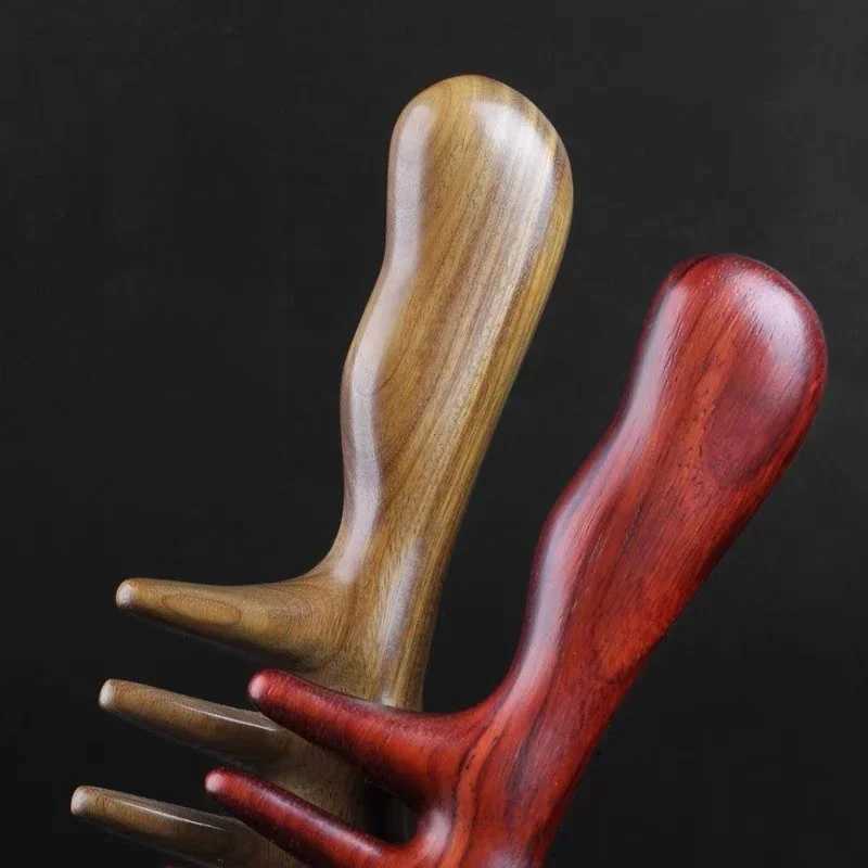 Natural green sandalwood handmade hair comb used for curling wide toothed sandalwood anti-static wood deburring used for female massage brush W240813