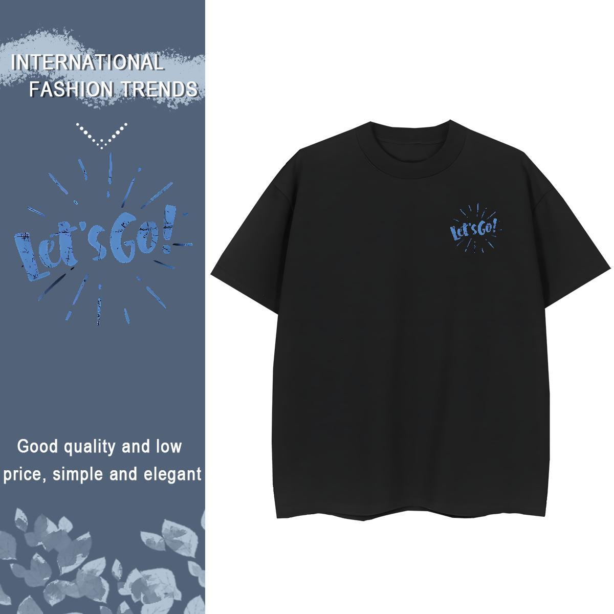 High Quality letter Man T Shirts Casual Beach Men Clothes T-Shirt 230g 100% Cotton DIY Customized Round Neck Short Sleeve Custom Printing Tees
