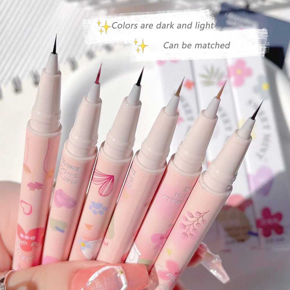 Brown Lying Silkworm Eyeliner Pen Waterproof Big Eyes Makeup Liquid Delineador De Ojo Smooth Quick-drying Cosmetics Beauty Tools Y240813