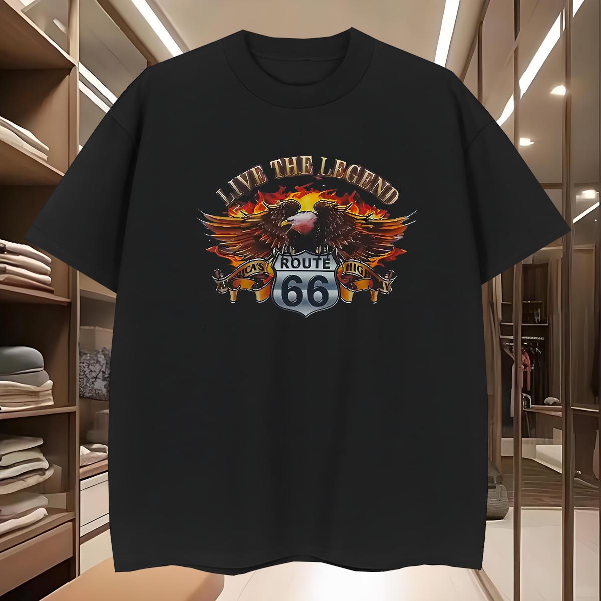 T Shirt For Man 100% Cotton 230g eagle Casual O-Neck Short Sleeve Custom Anime Couples T Shirts 2024 New High Quality Tops