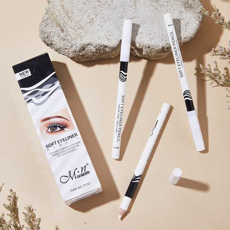 12Pcs/set Waterproof White Eyeliner Pencil Long-Lasting Quick-Dry No Blooming Eye Liner Professional Woman Makeup Cosmetic Tool Y240813