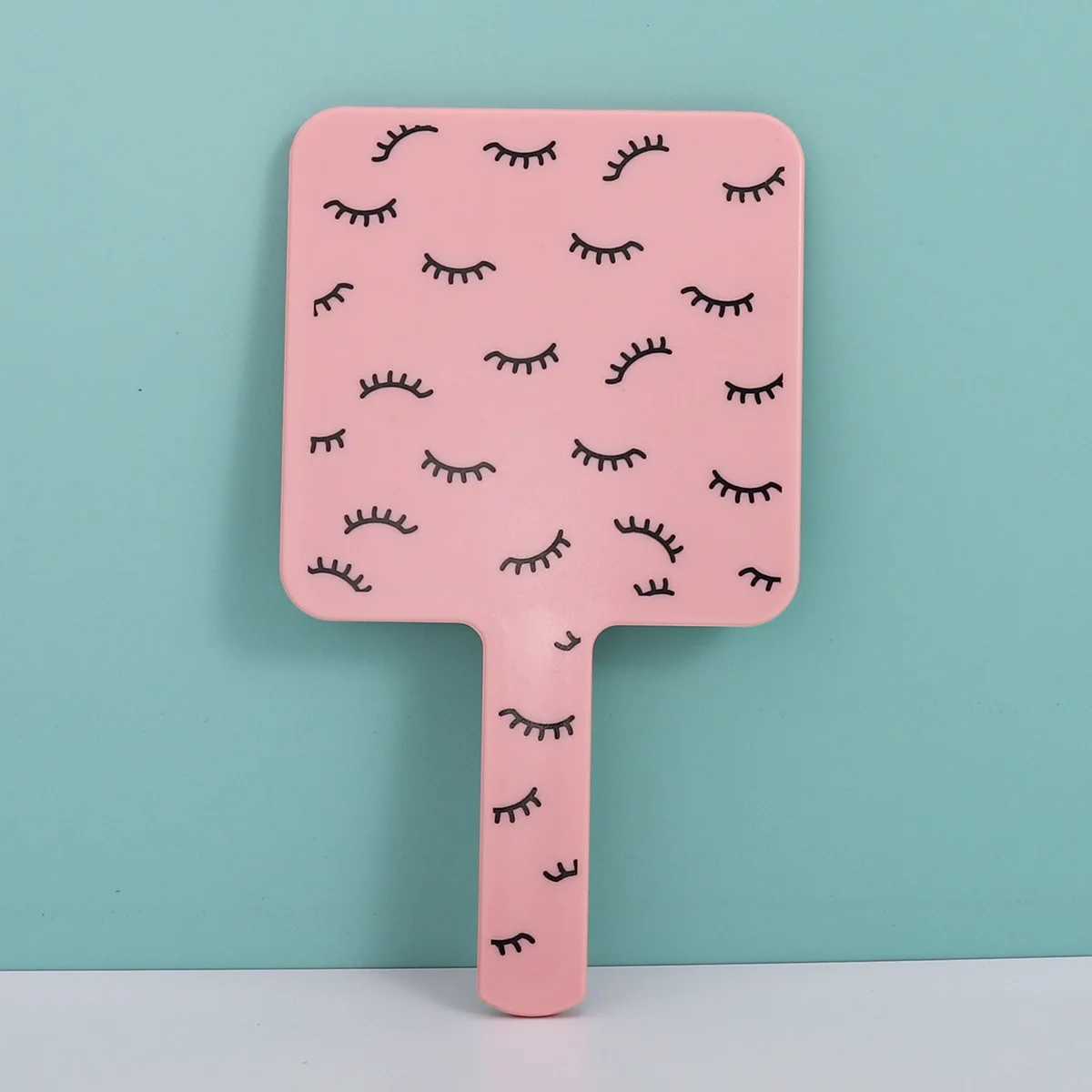 1 eyelash extension handheld makeup mirror square makeup mirror with handheld mirror compact mirror for spa salon W240813