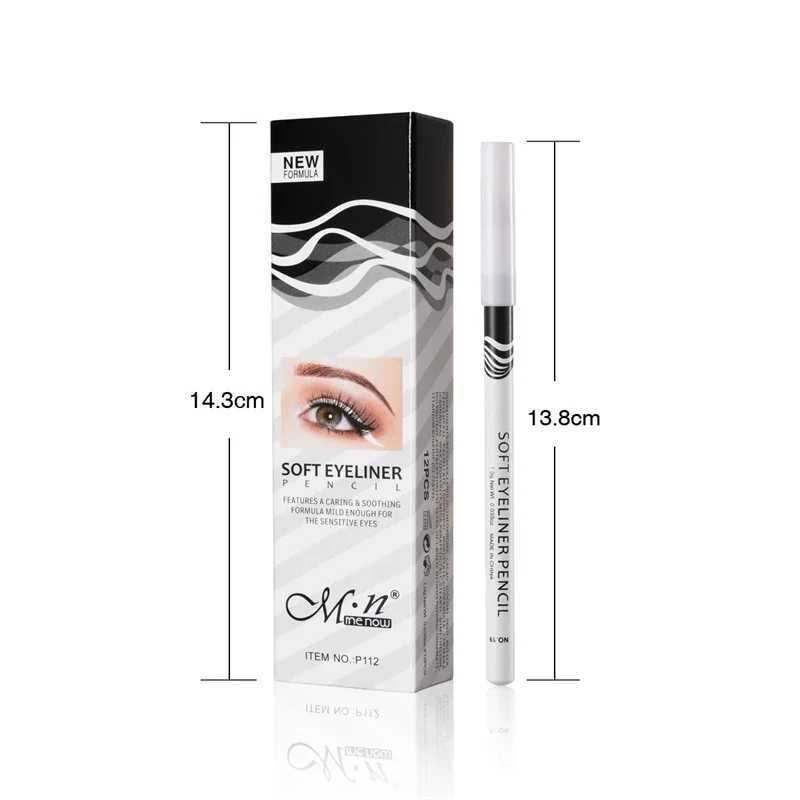 1/12pcs White Eyeliner Makeup Smooth Easy To Wear Lasting Eyes Brightener Waterproof Fashion Eyes Liner Pencils Eye Makeup Tool Y240813