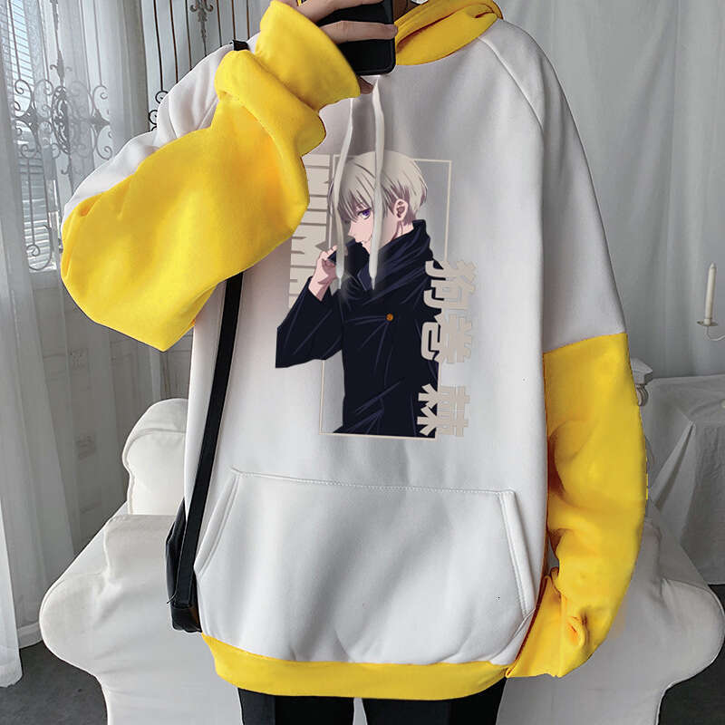 Anime Japanese Jujutsu Kaisen Men Toge Inumaki Printed Casual Plus Size Women Long Sleeves Fleece Autumn Winter Hoodies