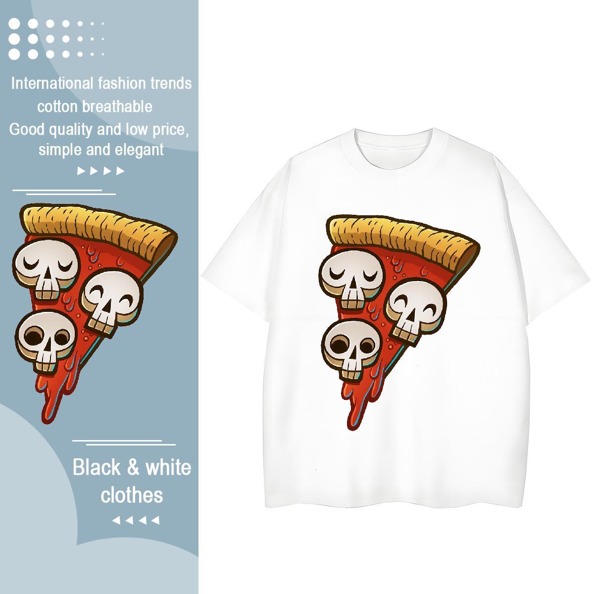 Loose T Shirts Men America Pure Cotton Hip Hop Custom Print Oversized 230g Cotton Tshirt for Man Woman 2024 Designer Tees Shirts