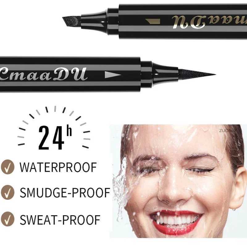 Black Waterproof Quick Drying Eyeliner Stamp Long-lasting Smooth Liquid Pencils Natural Arrow Eyeliner Eyes Beauty Cosmetics Y240813