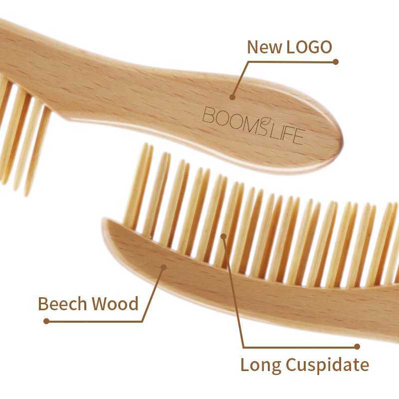 Wide toothed hair comb anti-static wooden comb used for hair styling chamfering hair brush female scalp massage brush used for hair care W240813