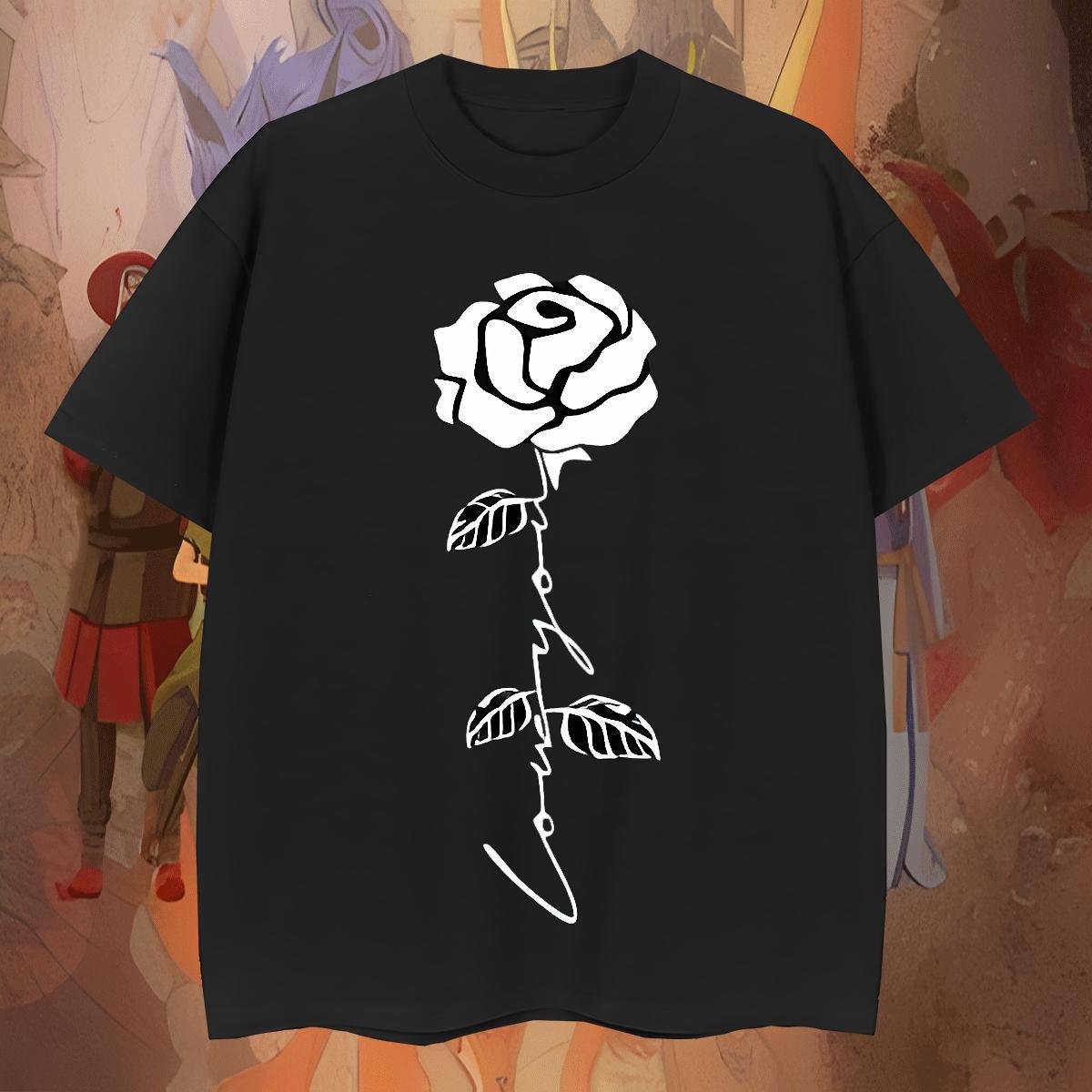 Loose flower T Shirts Men Beach Couples T Shirts 230g Pure Cotton 2024 Designer O Neck Short Sleeves Skull Tops