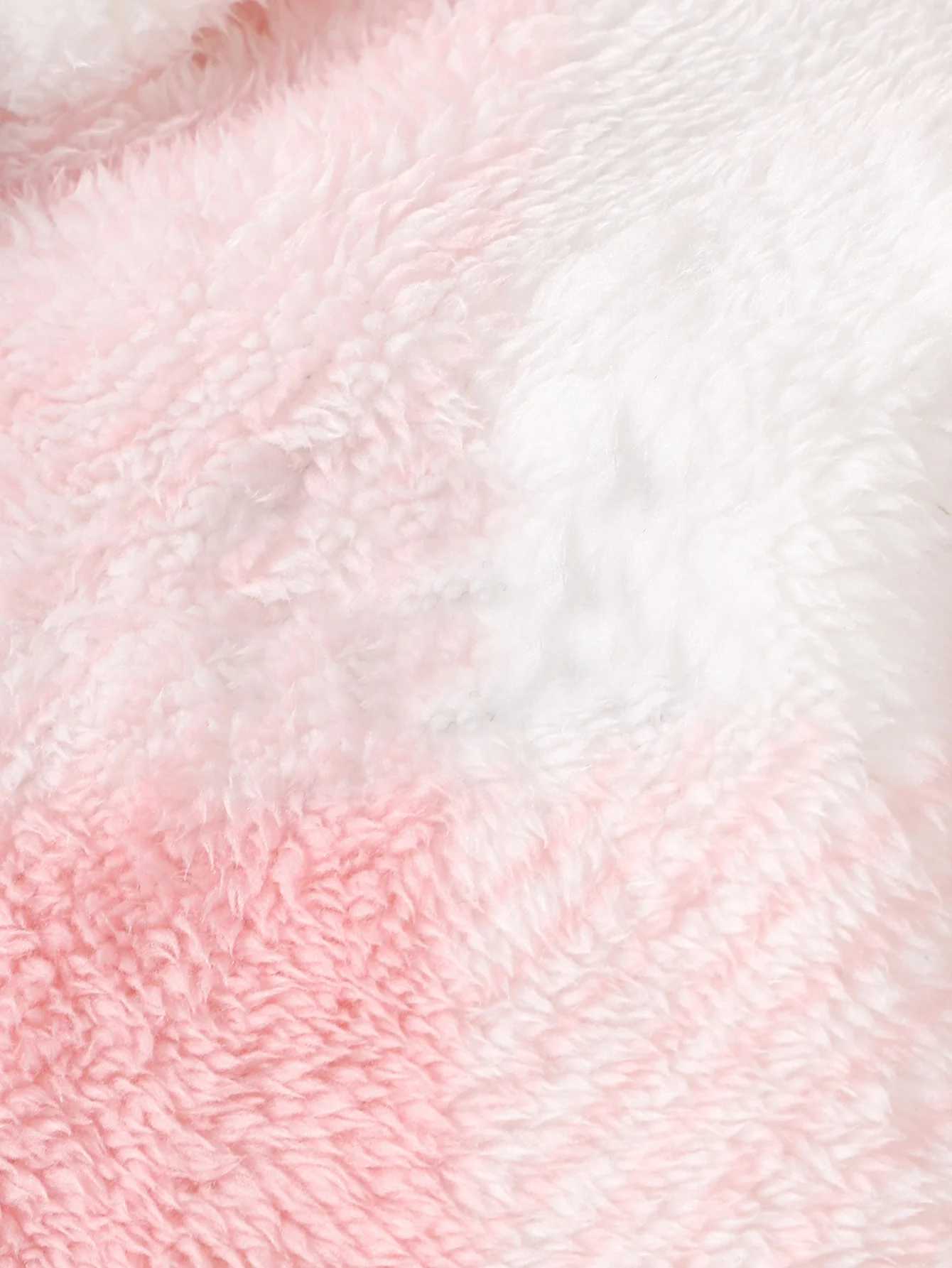 Little Girl Long Sleeved Hooded Sweater Cute Pink Plaid Jacket Plush Thickened Winter Clothes for 2-8 Years ChildrenY240814