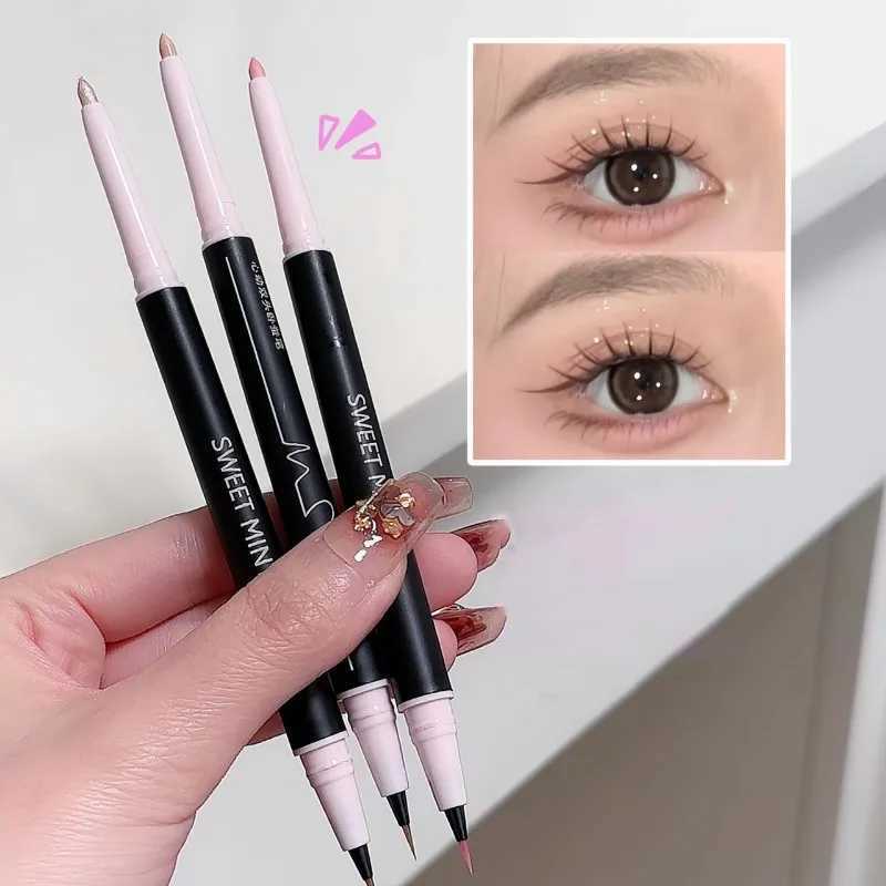 Double-head Lying Silkworm EyeLiner Pen Waterproof Long Lasting Natural Shimmer Glitter Eyeshadow Pencil Korean Makeup Cosmetic Y240813
