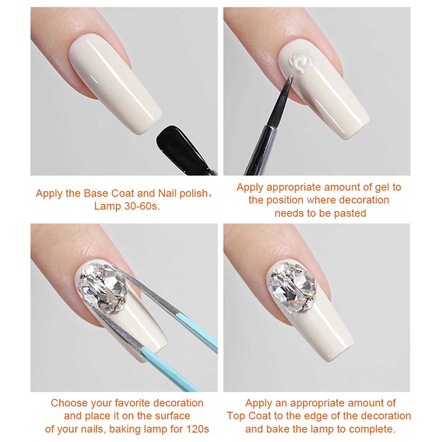8g Strong Nail Glue GelRhinestone Resin Gem Glue Acrylic False Nail Tips Adhesive Home Nail Art DesignLong-Lasting DurableM240814