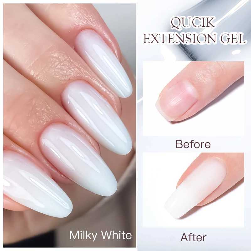 Mtssii 7ml Milky White Quick Extension Gel Nail Polish Nude Construct Hard Gel Semi Permanent Acrylic Extension Nail Art VarnishM240814