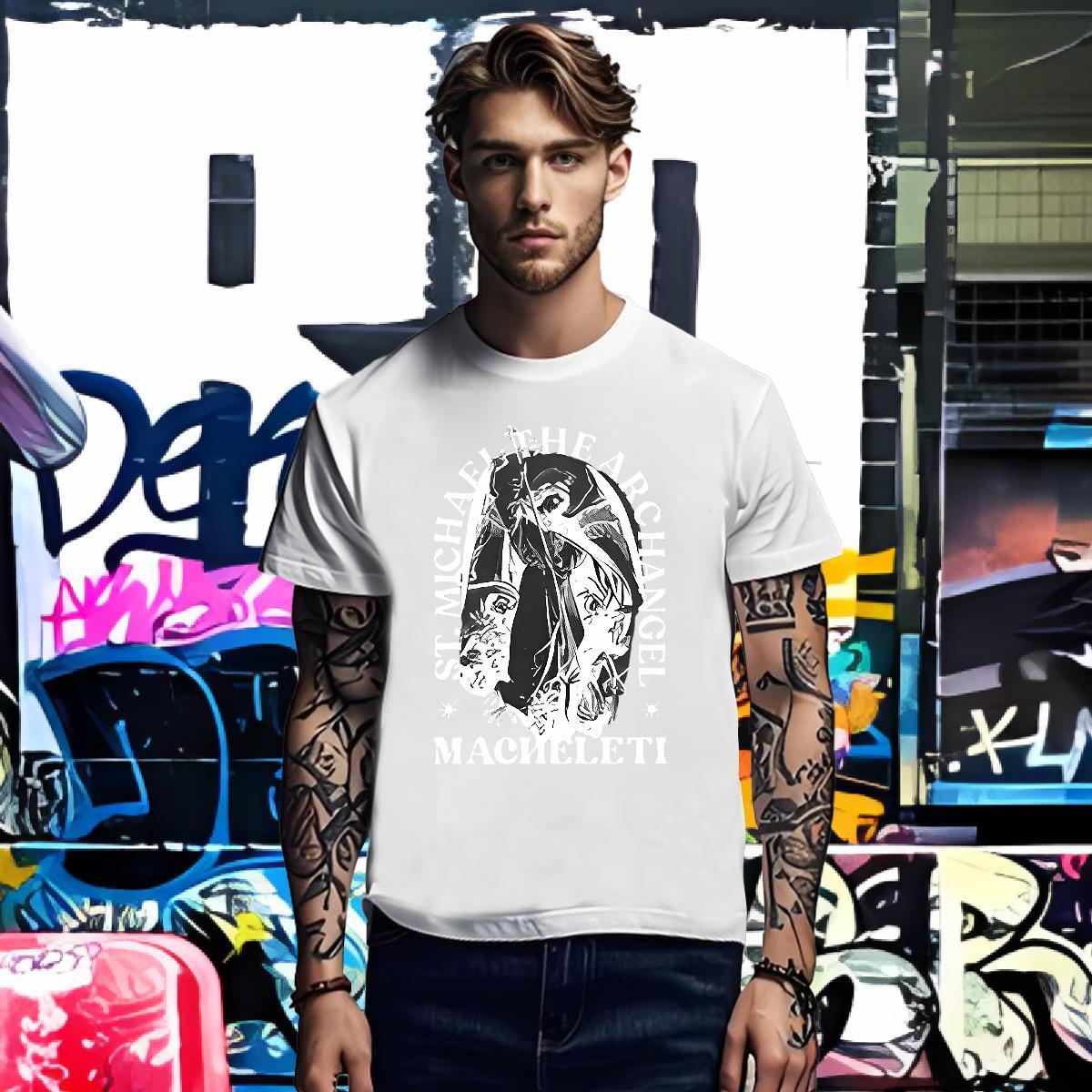 T-Shirts for Men 100% Cotton 230g scare Casual Daily Wear Short Sleeve O-Neck White Plus Size Tshirts Designer Fashion Loose Fit Polos