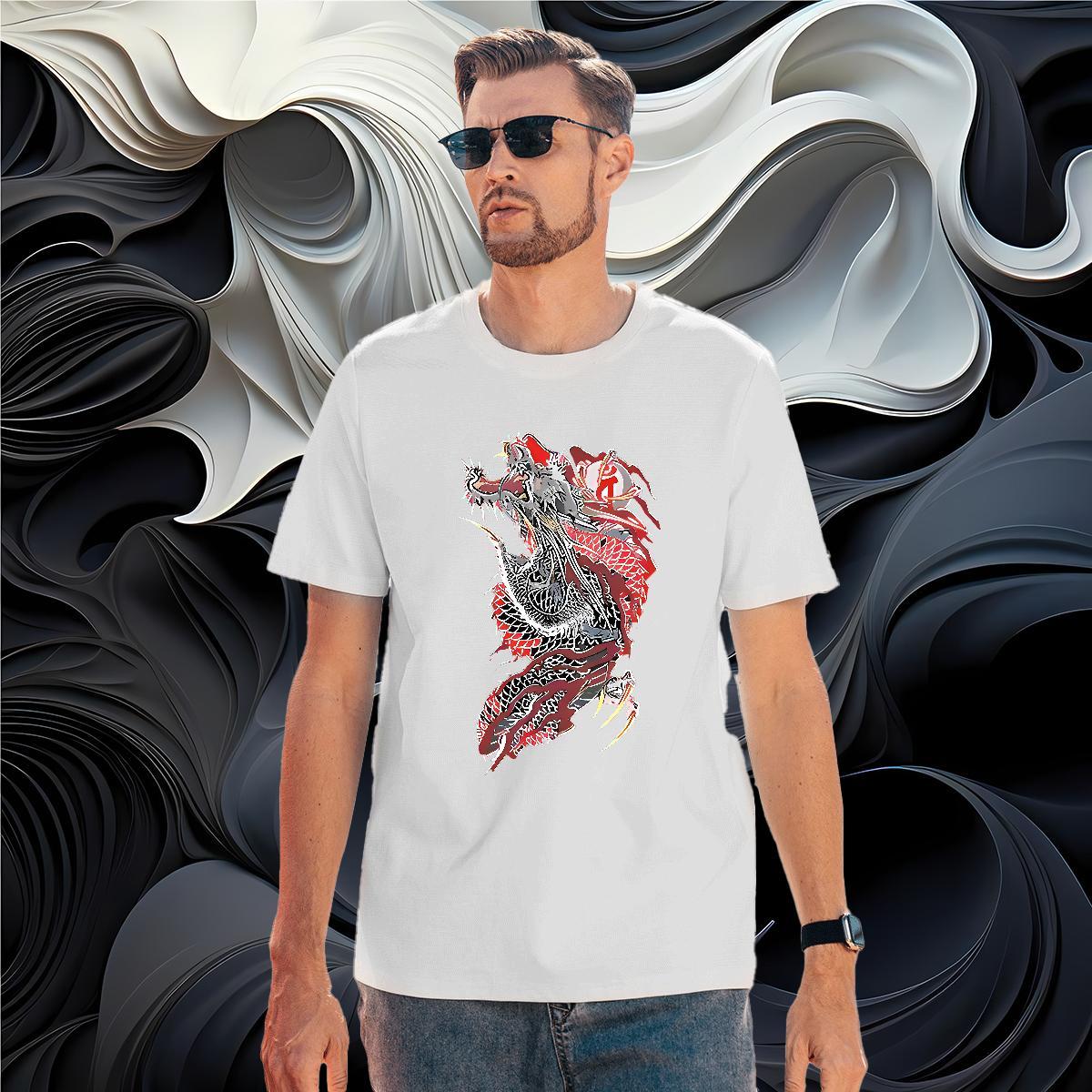 T-Shirts for Men 230g 100% Cotton Casual Beach Short Sleeve O-Neck DIY Anime Men Tees 2024 Summer Classic Wear