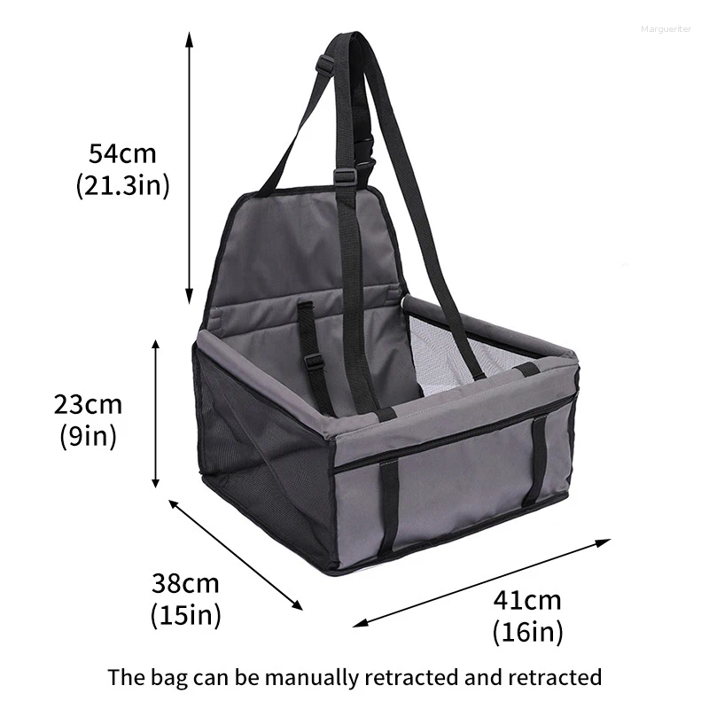 Dog Carrier High Quality Pet Car Booster Seat Safety Belt Stable Folding Supplies Waterproof Mat Blanket