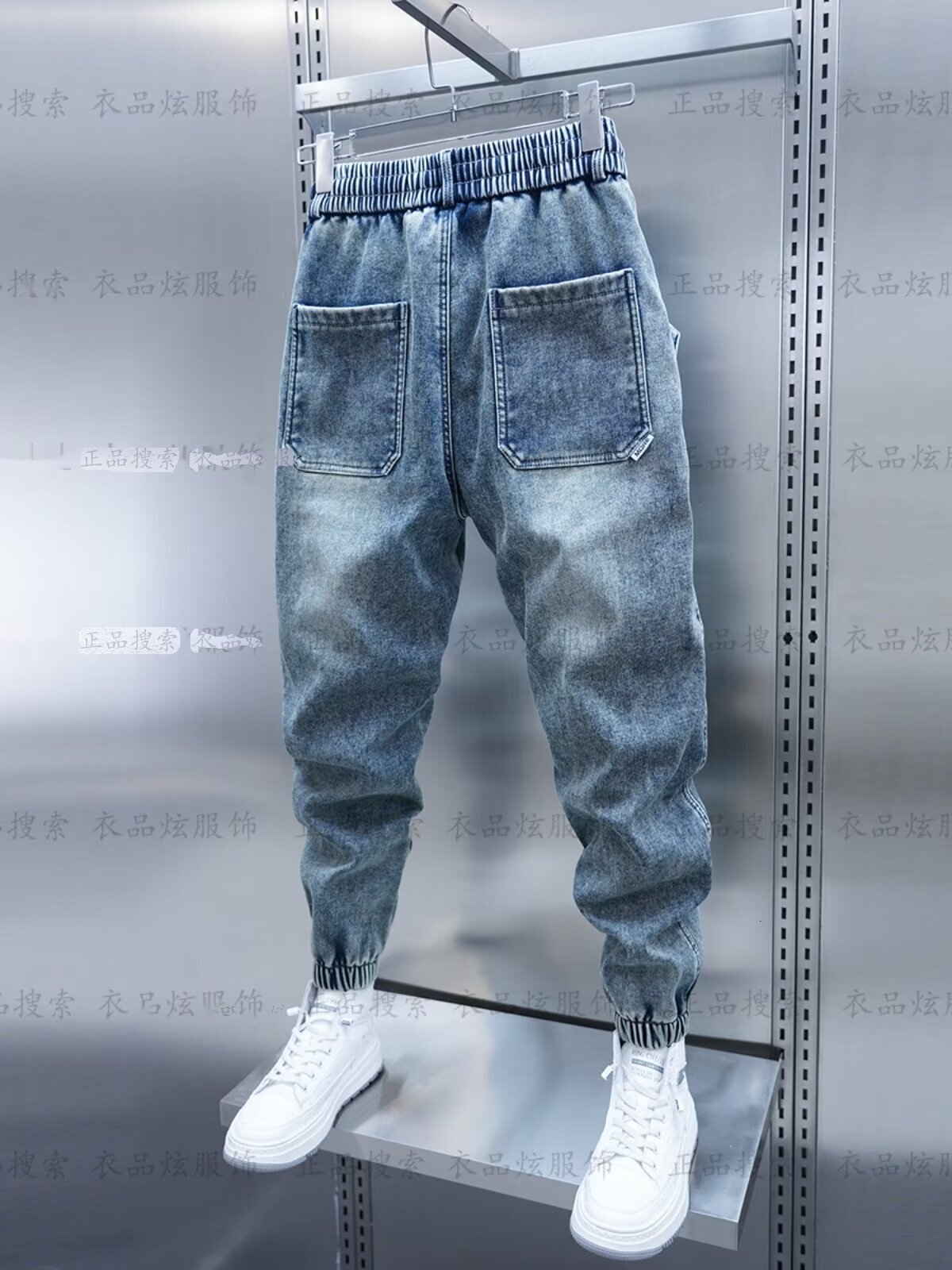 15 American summer jeans men's cropped versatile design trendy fashion slim casual pants