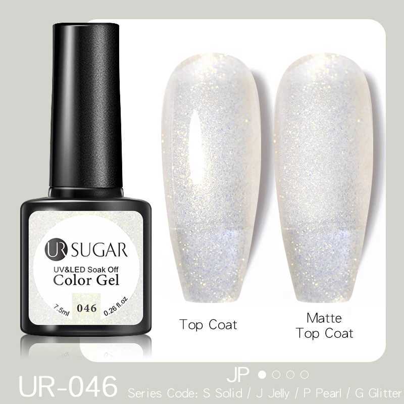 UR SUGAR 7.5ml Gold Silver Glitter Gel Nail Polish Sparkling Sequins Semi Permanent UV Gel Varnish Nail Art Soak Off UV LED CoatM240814