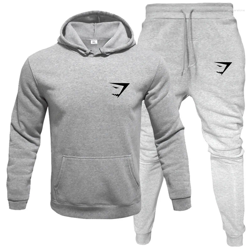 Men's Tracksuits Tracksuit Jogger Sportswear Casual Sweatershirts Sweatpants Streetwear Pullover Solid Color Fleece Hoodies Sports Suit