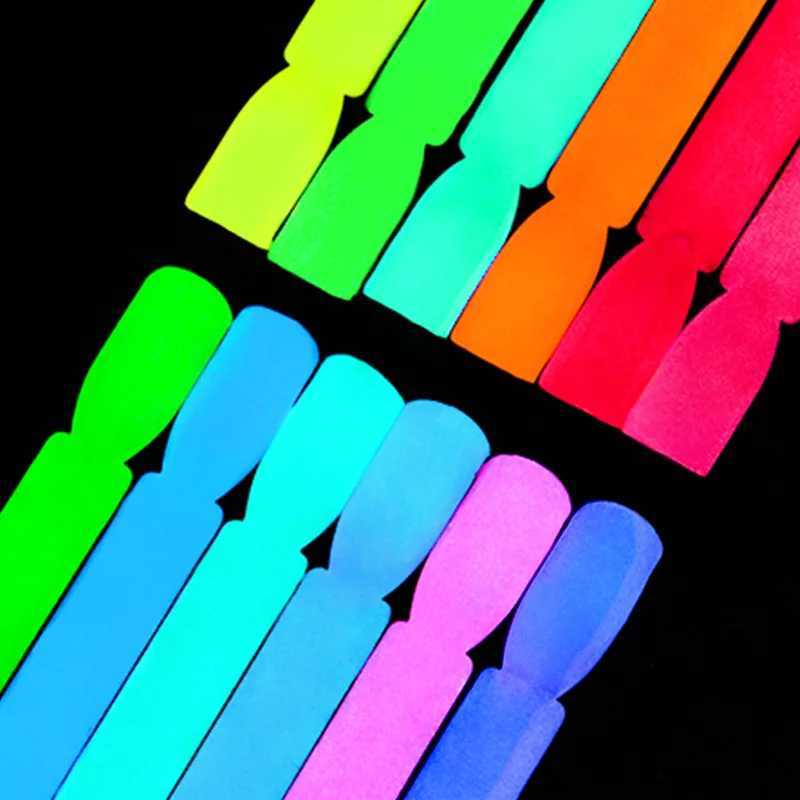 MEET ACROSS 7ml Pink Purple Neon Luminous Gel Nail Polish Fluorescent Glow-in-dark Soak Off UV Gel Nail Art Varnish For ManicureM240814