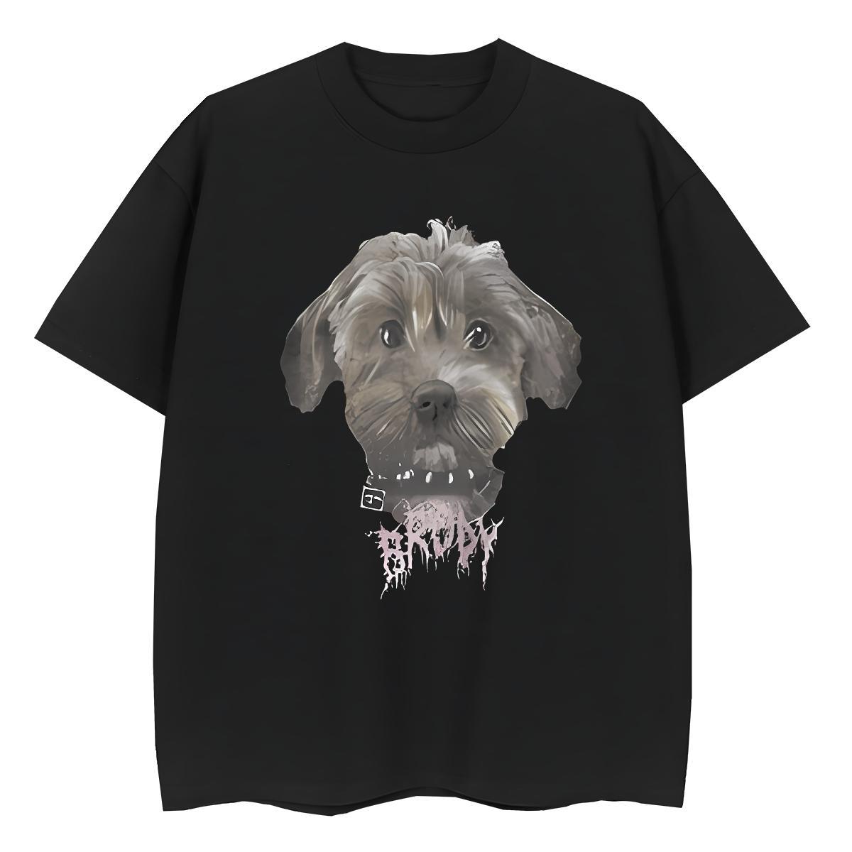 Soft T Shirts Men dog Round Neck Short Sleeve Beach Customized 230g Cotton Couples T Shirts New Designer Tee Shirt