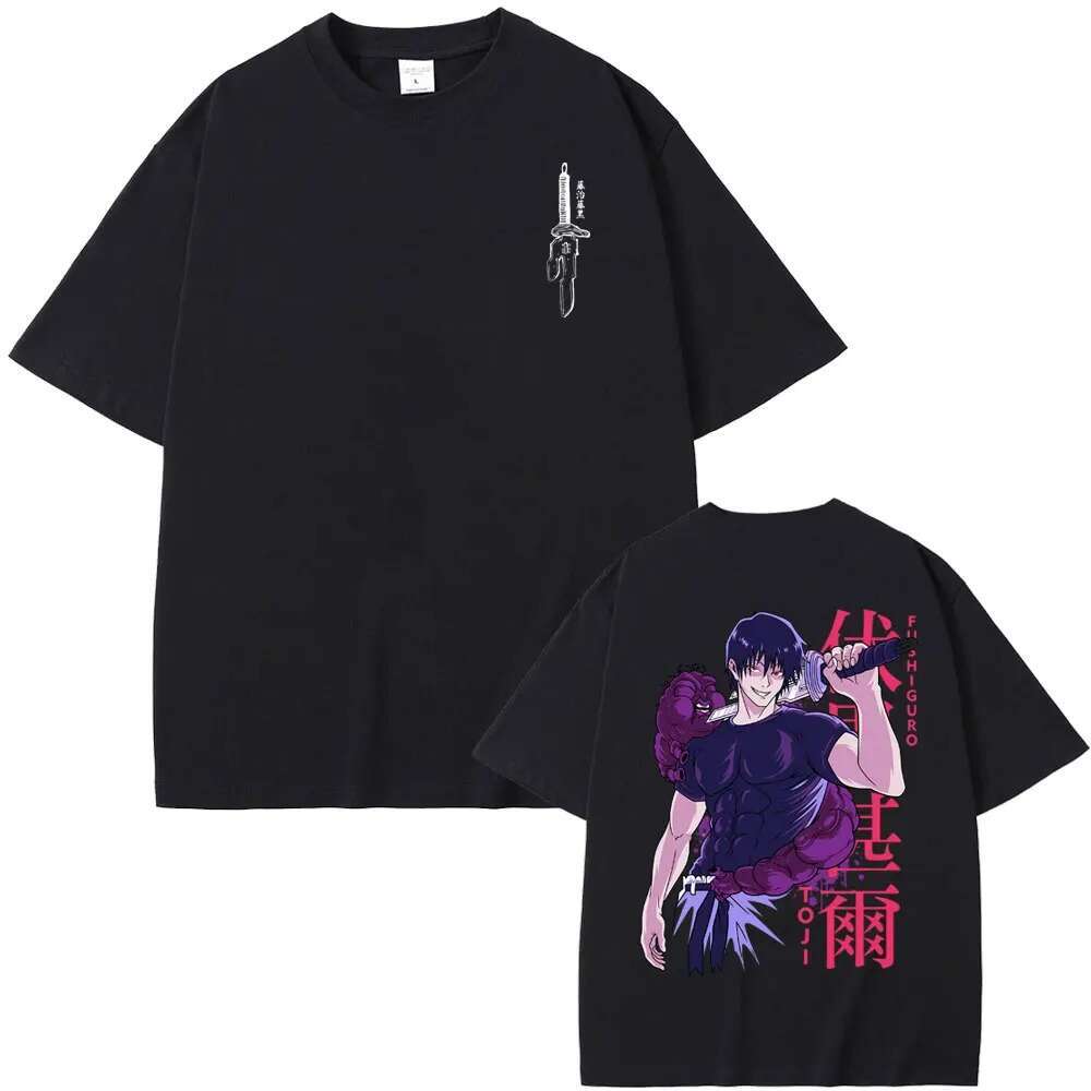 Haruku Anime Jujutsu Kaisen T Shirt Fushiguro Toji Printed Men Women T-shirts Hot Manga Unisex Oversized Aesthetic Tshirts oji -shirts shirts