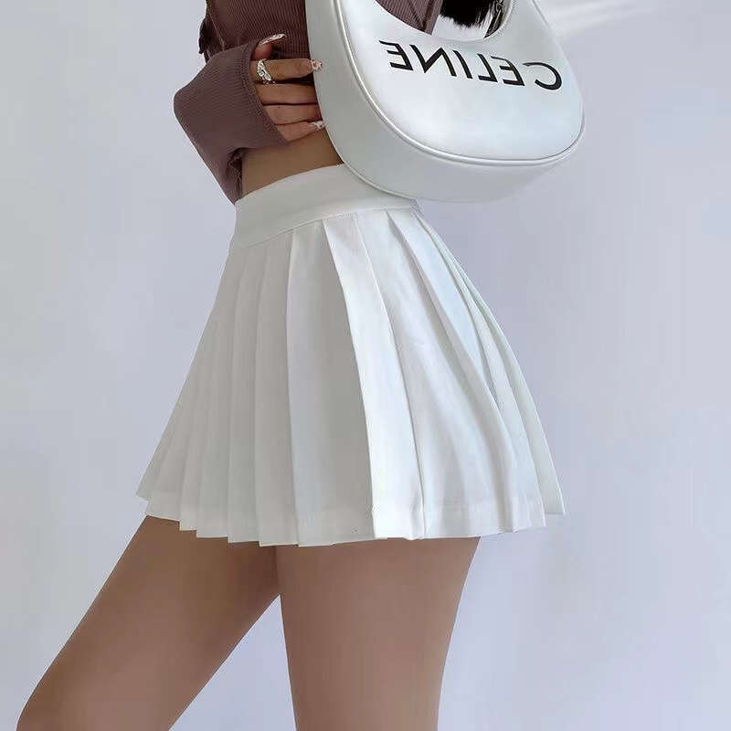 Mini Sexy Women Y2K Streetwear High Waist Pleated Skirt Korean Preppy Student Fashion Black White Tennis A Line Skirts s