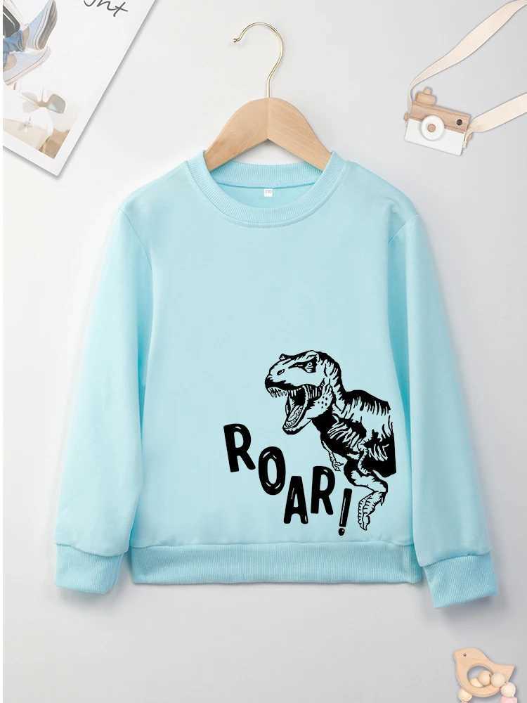 Dropship Red Baby Unisex Sweatshirts Dinosaur Print Outdoor Y2K Comfy O Neck High Quality Hoodless Popular Hot Sell Kids SweaterY240814