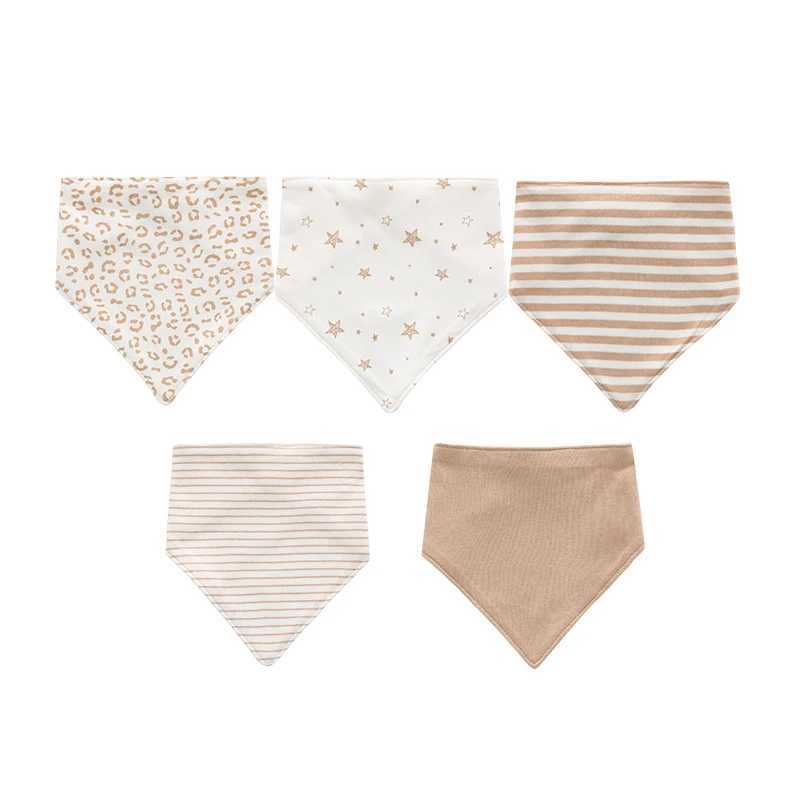 Bibs Burp Cloths Unisex Cartoon Print Baby Girl Bib Cotton 3/5Pieces Baby Boy Burp Cloths 0-12M Infant AccessoriesL4812