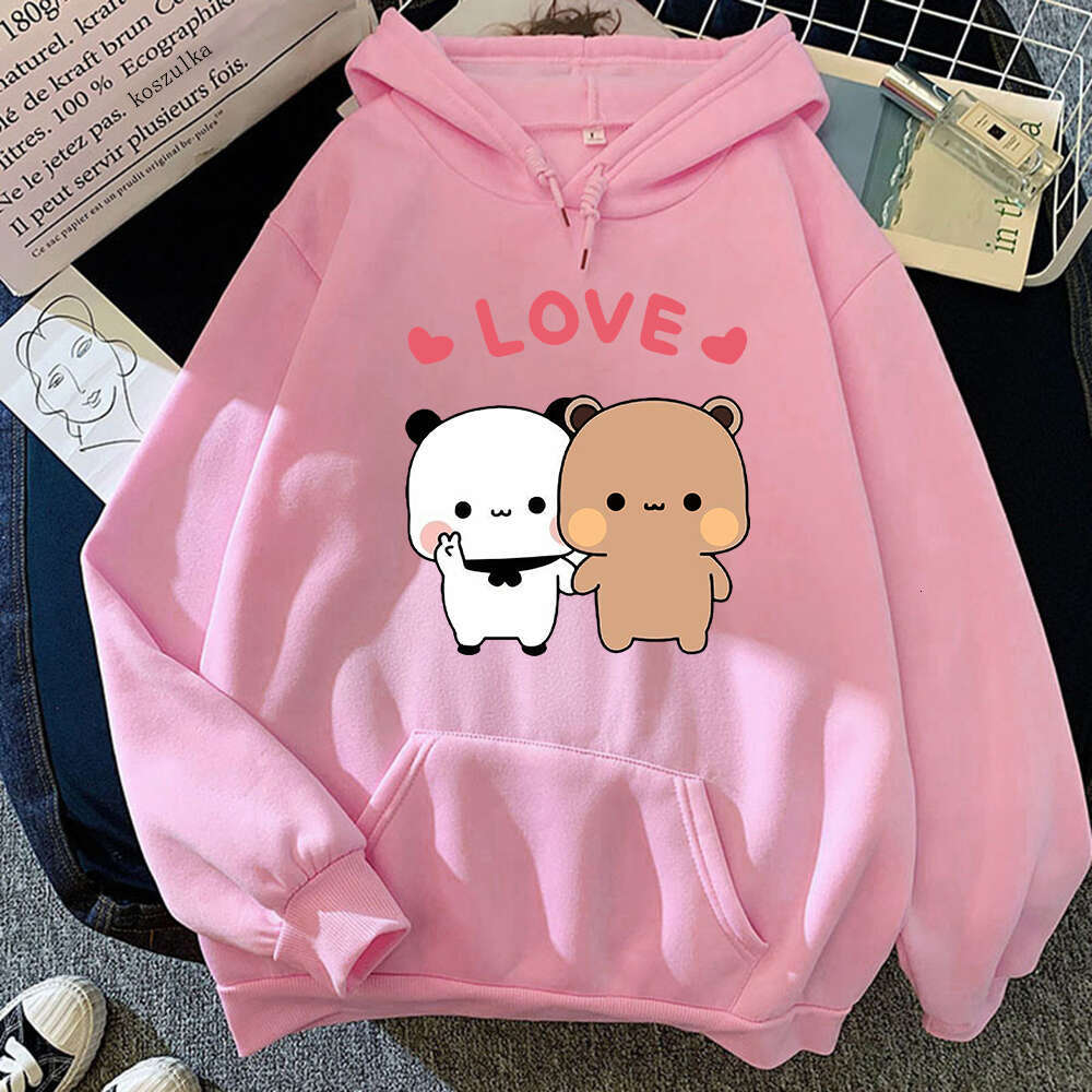 Dudu Bubu Kawaii Cartoon Print Men Women Couple Hoodies Plus Size Sweatshirt Haruku Winter Warm Boy And Girl Pullover