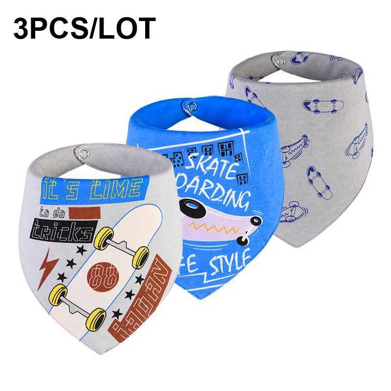 Bibs Burp Cloths 3pcs Organic Cotton Baby Scarf Burp Cloth Bandana Bibs Newborn Baby Boy Infant Girl Toddler Winter Scarf Waterproof Bibs DS9L4812