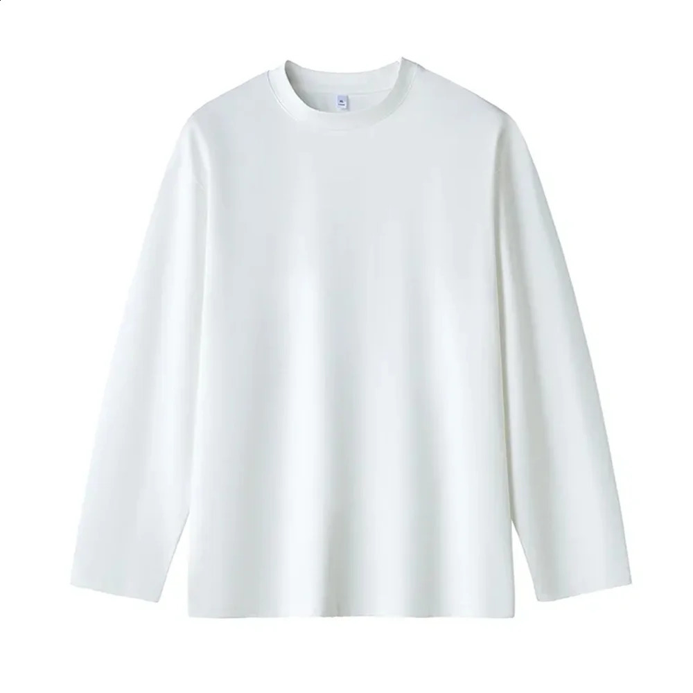Long Sleeve t shirt for Men Autumn Fashion Cotton Solid Color t-shirts Cozy Streetwear Mens t-shirt 5XL Baggy Korean Trendy 240814