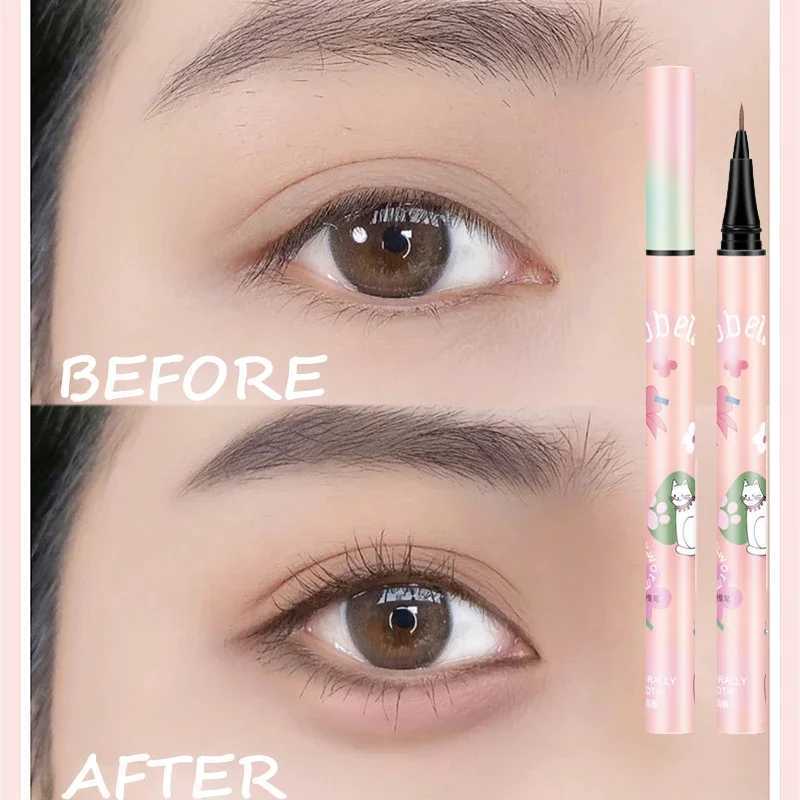 Eyeliner Pen Long Lasting Fashional Quick Drying Black Brown Lying Silkworm Pencils Liquid Eye Lines Beauty Makeup Cosmetics Y240813