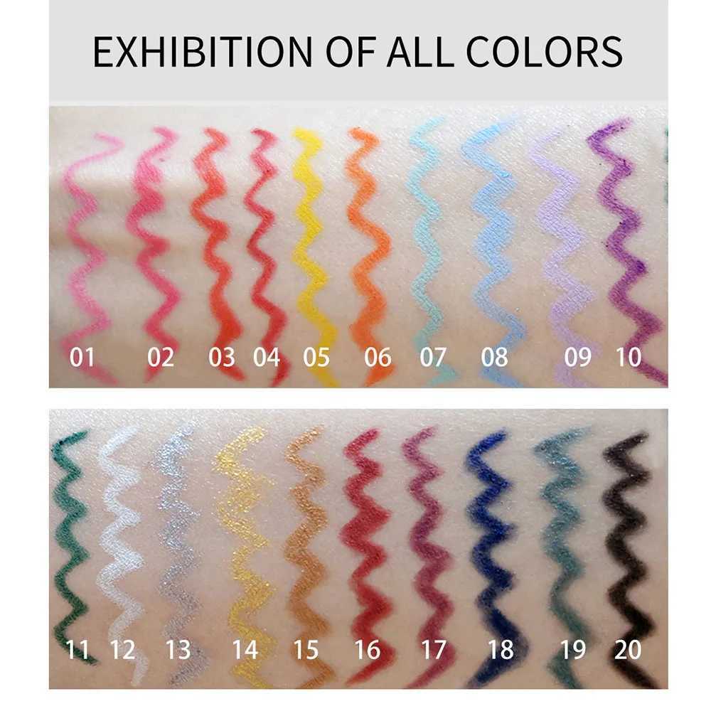 20 color Shining Glitter Liquid Eyeliner Pencil Long Lasting Shimmer Metallic 2 in 1 Eye Shadow Liner Combination Pencil Y240813