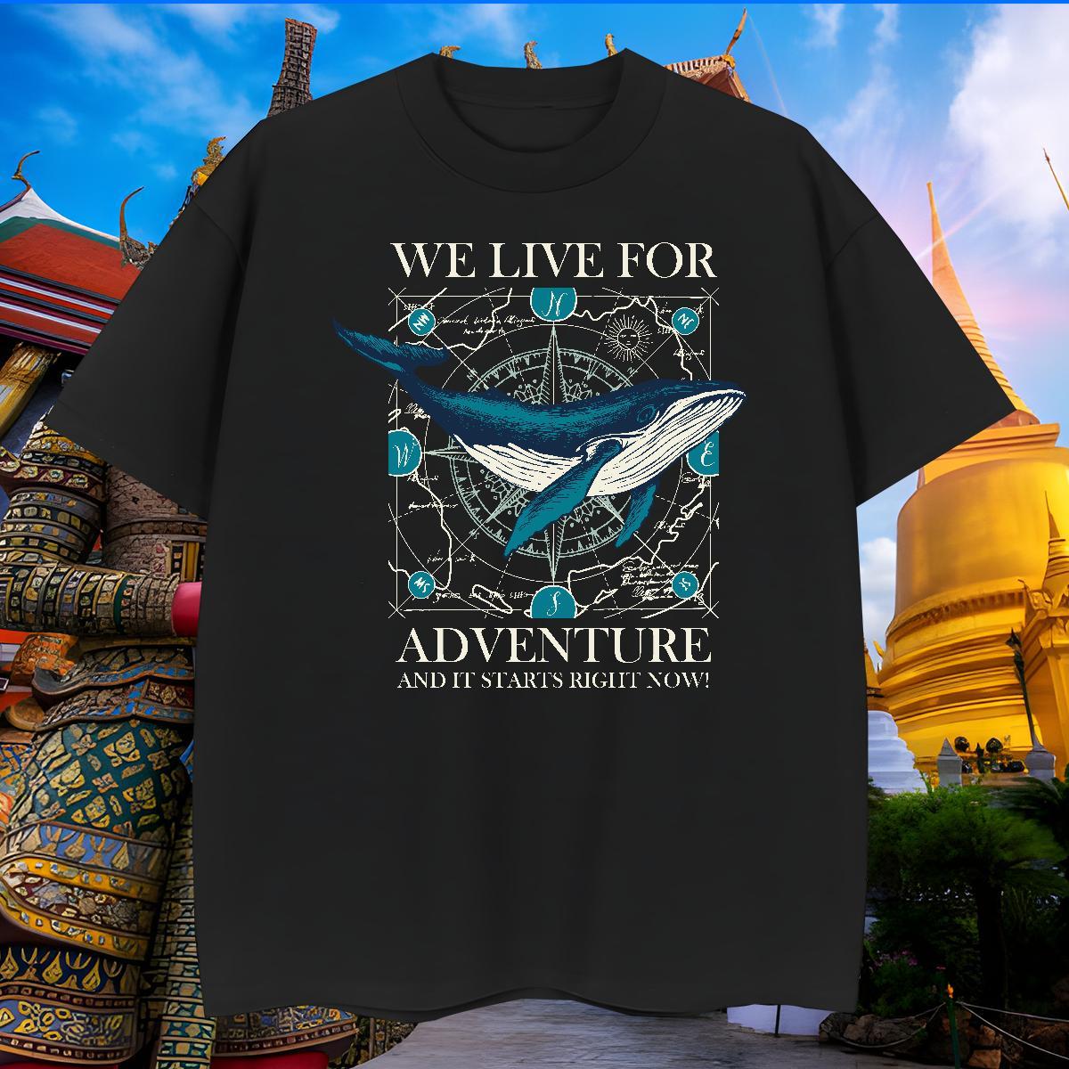Unisex T shirt fish Short Sleeve O-Neck Casual Beach Anime Print 100% Cotton 230g Tshirt for Man Woman Wholesale Tees