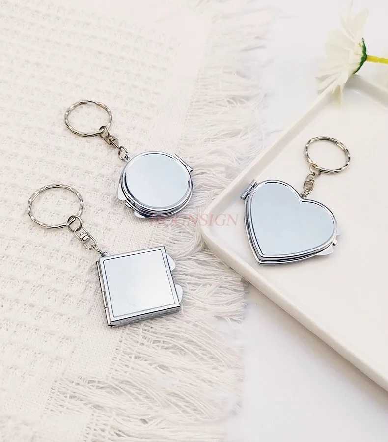 Portable Mirror Keychain Mobile Pendant Girl Single Face Mirror Makeup Mirror W240813
