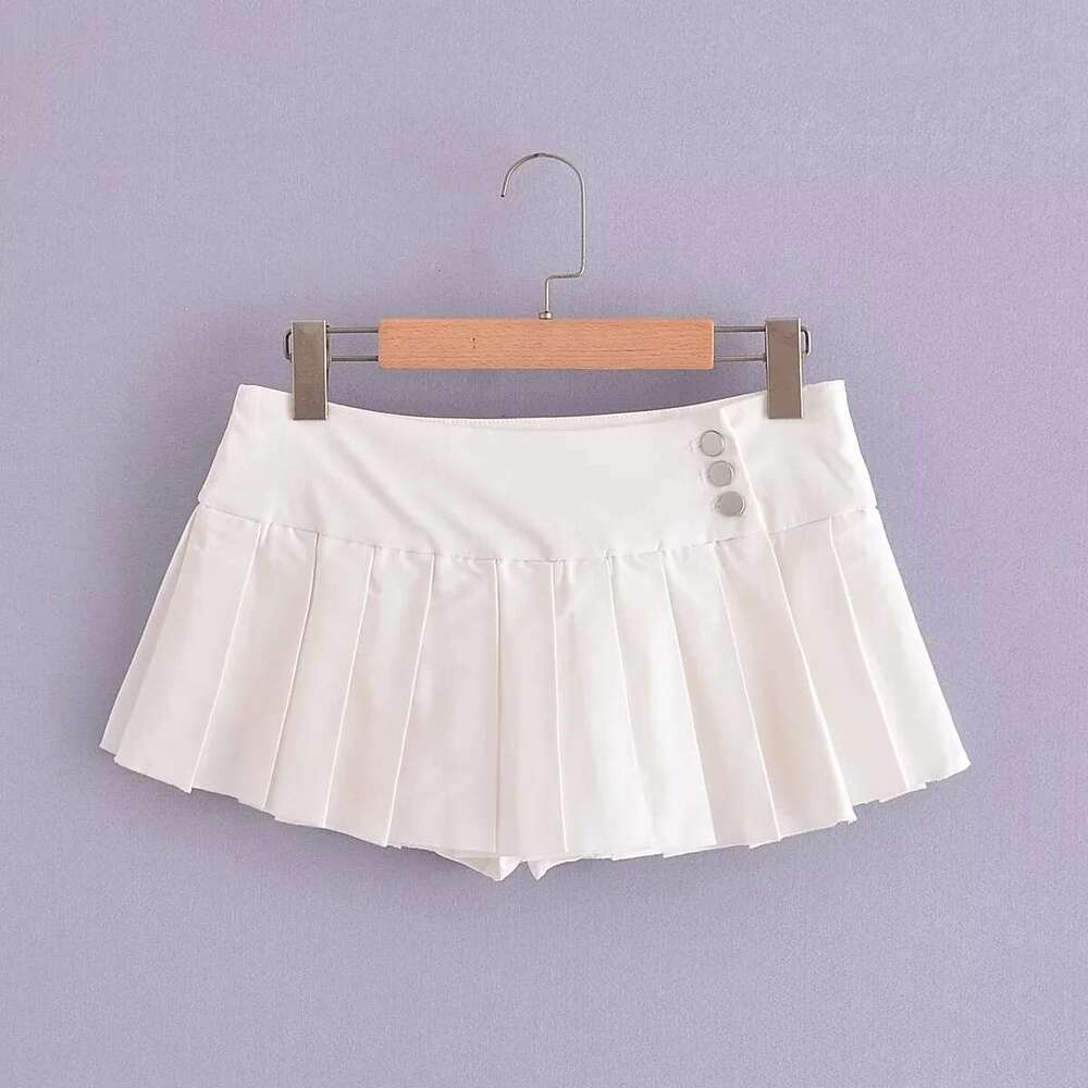 Summer High Waist Women's Sexy Mini Vintage Pleated Korean Tennis Skirts Short White Black y2k Woman Skirt